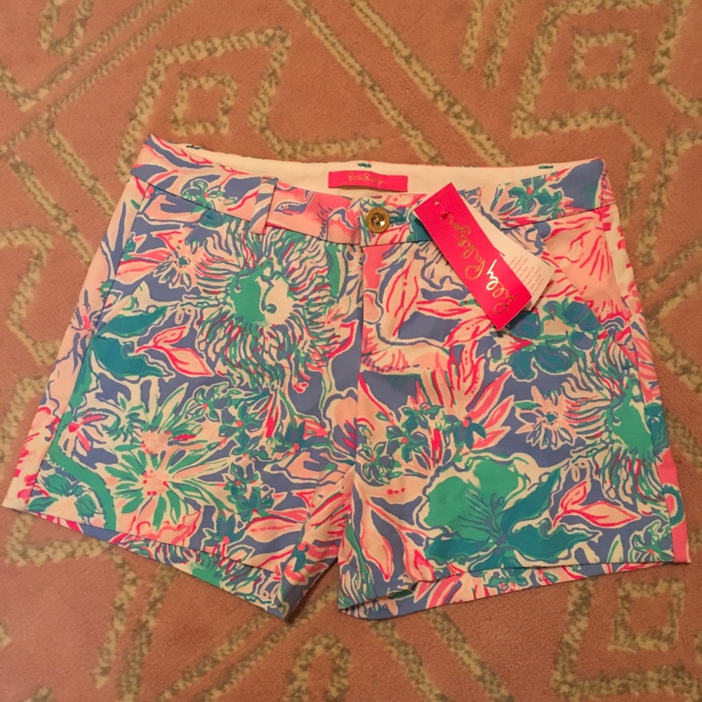 Lilly Pulitzer Callahan Knit Shorts Viva La Lilly Size 2